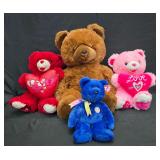 Lot of 4 Medium to Large Plush Bears