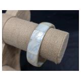 Vintage Mother of Pearl Bangle Cuff Bracelet