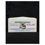 Lot of 3 Vintage UNC Disney Dollars w/ Envelope