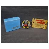Vtg Limited Edition Disney Mickey Mini Belt Buckle