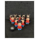 Vintage Mickey Mouse Bowling Set with Ball