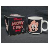 New Vintage Disney Applause Mickey Minnie Face Mug