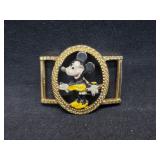 Vtg Disney Minnie Mouse Enameled Baby Belt Buckle