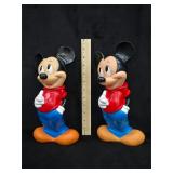ILLCO VTG 1970s Mickey Rubber Coin Banks Pair 12ï¿½