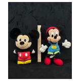 80s Mattel 12' Plush & '09 Fisher-Price 11' Mickey