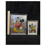 VTG Pair Walt Disney Dufex Foil Mickey Prints