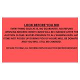 PLEASE READ ALL AUCTION INFO, TERMS & CONDITIONS