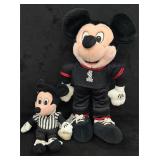 Vtg Mickey Football Player & Mini Referee Plush