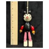 Rare 1930's Handpainted Wooden Mickey Mouse Toy