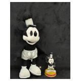 Steamboat Willie B&W Plush Figurine Set