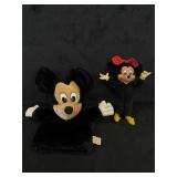 Applause Mickey & MInnie Plush Puppet Figurines