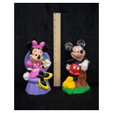 VTG 1994 Just Toys Mickey & Minnie Coin Banks 8ï¿½