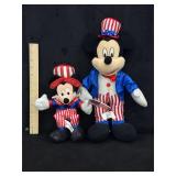 Disney Parks Patriotic Uncle Sam Mickey Plush Pair