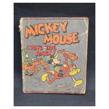 1934 Mickey Win the Race Antique Softcover Book