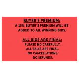 BUYER'S PREMIUM & BIDDING