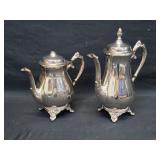 Ornate Vintage Victorian Silver Plated Pots