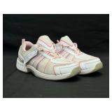 White & Pink Athletic Walking Shoes Size 9.5 Wide