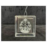 Hand Spun Glass Nativity Scene Ornament