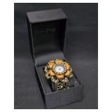 New Jessica Carlyle Orange Floral Boutique Watch
