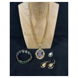 Vintage Cameo Necklace & Assorted Jewelry