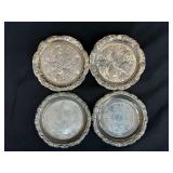 Sheffield England Silver-Plated Coasters