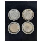 Sheffield England Silver-Plated Coasters
