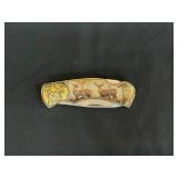 8' Franklin Mint Deer Motif Folding Knife