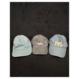Lot of 3 Washed Denim Baseball Caps