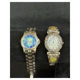 Relic Blue Dial & Ornate Faux-Opal Watch