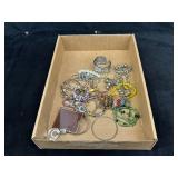 1+ Lb Colorful Bracelets & Mixed Jewelry Craft Lot
