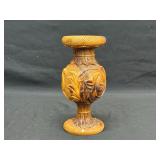 Carved Faux-Wood Decorative Pedestal