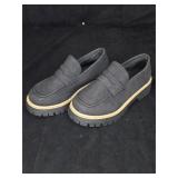 New Black Chunky Slip On Loafers for Women Size 6