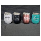Lot of 4 Funny Adult Drink Tumblers