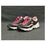 Skechers D'Lites Black & Pink Sneakers (Size 7.5)