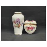 Chikusa Vase & Heart-Shaped Trinket Box