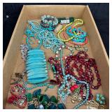 1lb Turquoise & Red Jewelry Maker's Lot