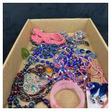 1lb Pink, Purple & Blue Jewelry Maker's Lot