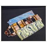 Lot of 3 Vintage Multi Pattern Accessory Scarves