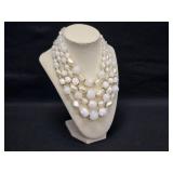 24' West German Crackled Ice Beaded Necklace