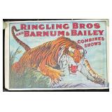 Vintage Ringling Bros. Tiger Circus Poster