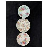 Lot of 3 Vintage English Bone China Saucers