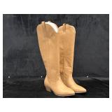 Women's Tan Western Tall Boots (Size 6)