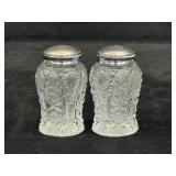 Pressed Glass Salt & Pepper Shakers
