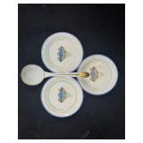 4-Piece Noritake Hand-Painted Plates & Spoon