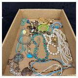 1lb Pearl, Teal & Gold Jewelry Maker's Lot