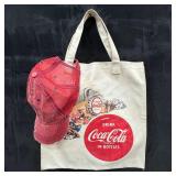 Coca-Cola Tote Bag & Distressed Hat