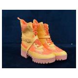 Women's Orange Platform Boots (Size 10)