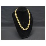 Vintage Variegated Beaded Double Strand Necklace