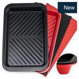 CZLIZDYT Grilling Trays Set of 2 Red Black