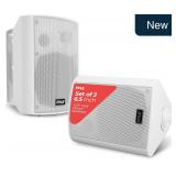 Pyle 6.5' Waterproof Bluetooth Speakers 2-Pk White